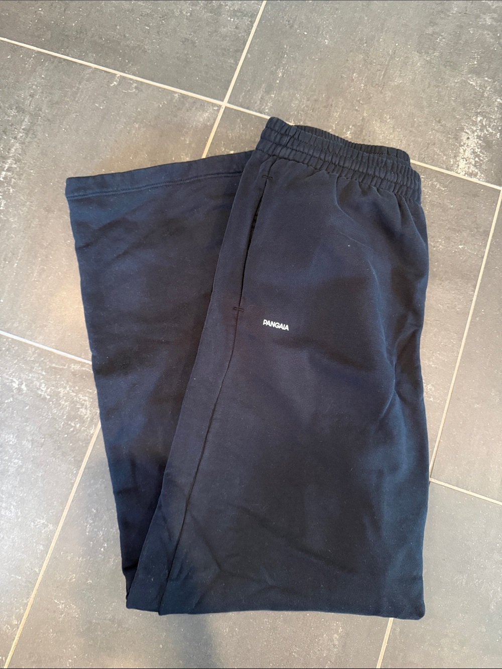 Pangaia Men's Black wide leg Sweatpants size small